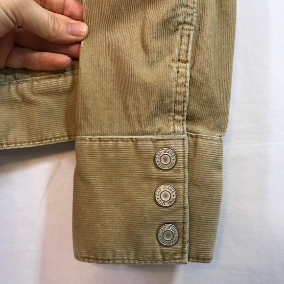 GAP Cropped Stretch Corduroy Jacket Snap Front - Picture 7 of 8